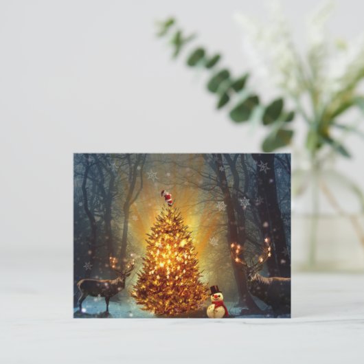 Kerstbos. Briefkaart (Staand voorkant)