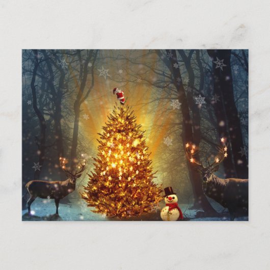 Kerstbos. Briefkaart (Voorkant)