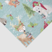kerstbos Deer Beer Animals Dusta Blue Tissuepapier (Detail)