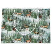 Kerstbos Deer Holiday Groot Cadeauzakje (Voorkant)