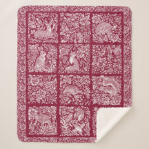 Kerstbos Dierlijk Burgundy Deer Fox Rabbit