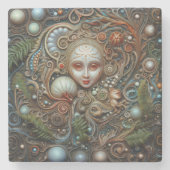 Kerstbos Fairy Spaans Teracota Stenen Onderzetter (Voorkant)