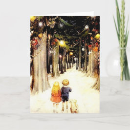 kerstbos feestdagen kaart