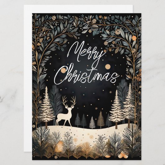 Kerstbos Feestdagenkaart (Voorkant / Achterkant)