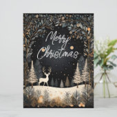 Kerstbos Feestdagenkaart (Staand voorkant)