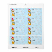 Kerstbos Fox van en naar Etiket (Full Sheet)