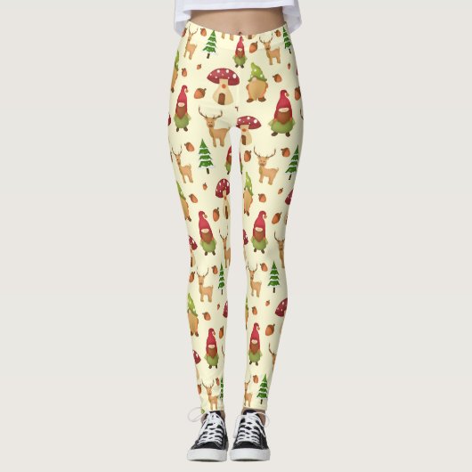 kerstbos Gnome | FEESTDAGEN Leggings (Voorkant)