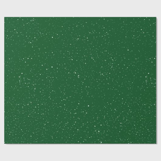 Kerstbos Groen met witte sneeuw Cadeaupapier (Vlak)