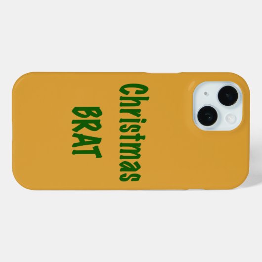 Kerstbos groene vleermuis op goud Case-Mate iPhone case (Achterkant (horizontaal))