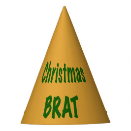 Kerstbos groene vleermuis op goud feesthoedjes