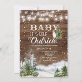 Kerstbos Het is koud buiten Baby shower Kaart (Voorkant)