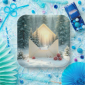 Kerstbos in envelop papieren bordje (Feest)