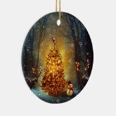 Kerstbos. Keramisch Ornament (Rechts)