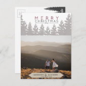 kerstbos | Pijnboom en fotokaart Briefkaart (Voorkant / Achterkant)