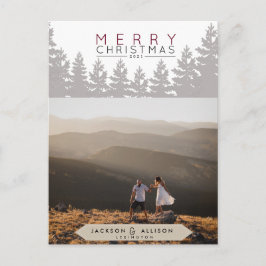 kerstbos | Pijnboom en fotokaart Briefkaart