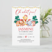 Kerstbos Winter Birthday Kaart (Staand voorkant)