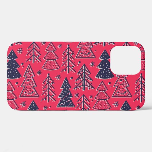 Kerstbos: Wintersilhouet behang. Case-Mate iPhone Case (Achterkant (horizontaal))