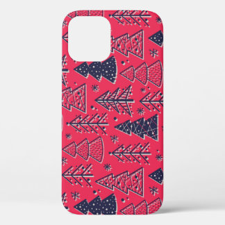 Kerstbos: Wintersilhouet behang. Case-Mate iPhone Case