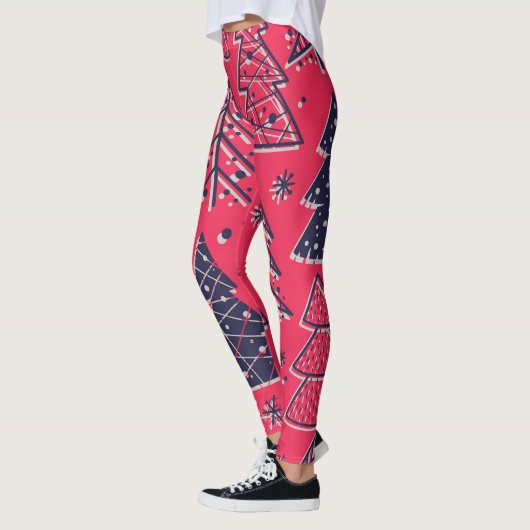 Kerstbos: Wintersilhouet behang. Leggings (Links)