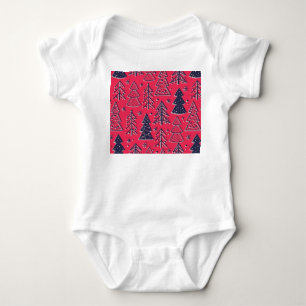 Kerstbos: Wintersilhouet behang. Romper