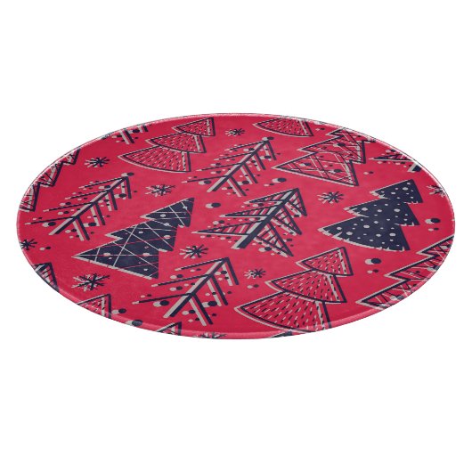 Kerstbos: Wintersilhouet behang. Snijplank (Hoek)