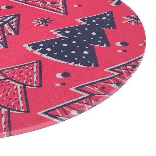 Kerstbos: Wintersilhouet behang. Snijplank (Hoek)