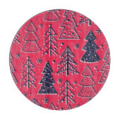 Kerstbos: Wintersilhouet behang. Snijplank (Voorkant)