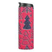 Kerstbos: Wintersilhouet behang. Thermosbeker (Geroteerd rechts)