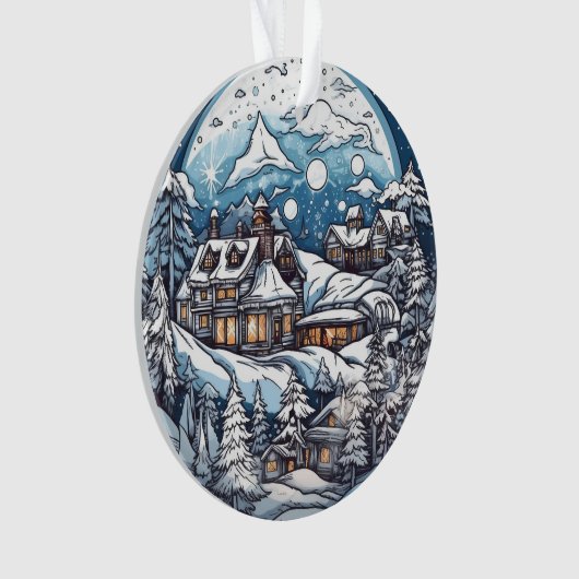 Kerstbos Wonderland hangend ornament (voorkant)