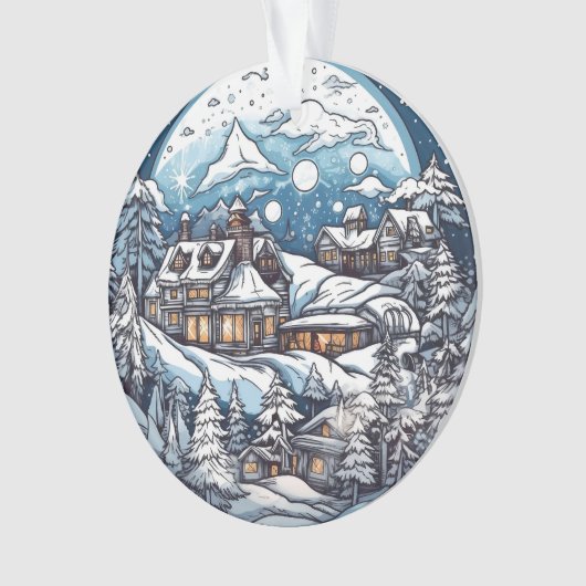 Kerstbos Wonderland hangend ornament (voorkant)