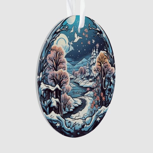 Kerstbos Wonderland hangend ornament (voorkant)