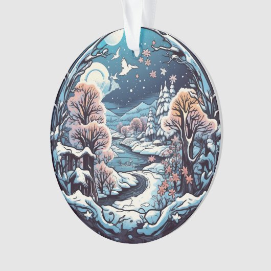 Kerstbos Wonderland hangend ornament (voorkant)