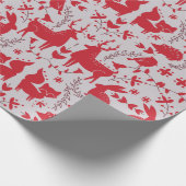 Kerstbosdieren Cadeaupapier (Hoek)