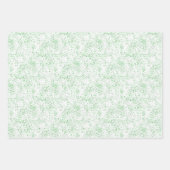 Kerstbosgroen verzadigde textuurspeckkel inpakpapier vel (Voorkant 3)