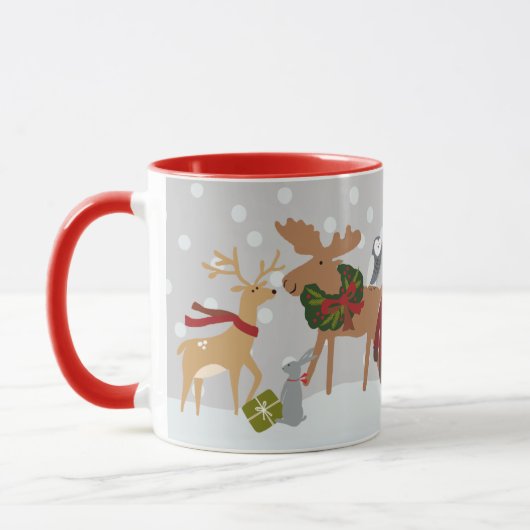 Kerstbossen Dieren Jolly Moose Beer Name Mok (Links)