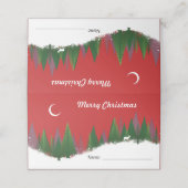 kerstBossen Scene Escort Kaart Plaatskaartje (Buitenkant ongevouwen)