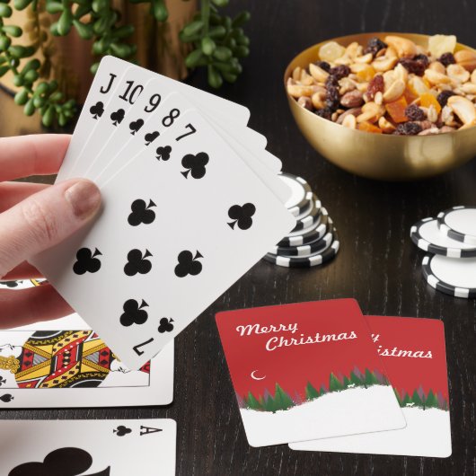 KerstBossen Scene Poker-kaarten Pokerkaarten (Insitu)