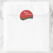 kerstBossen Scene Round Sticker (Tas)