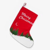 kerstBossen Scene Stocking Kleine Kerstsok (Voorkant (Hangend))