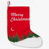 kerstBossen Scene Stocking Kleine Kerstsok (Voorkant)