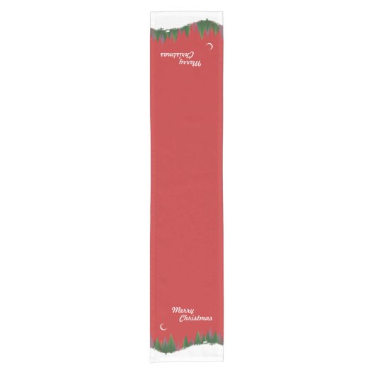 KerstBossen Scene Table Runner Korte Tafelloper (Voorkant)