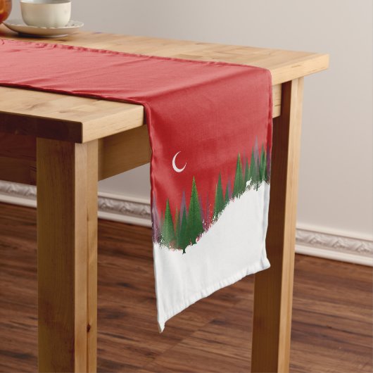 KerstBossen Scene Table Runner Korte Tafelloper (Voorbeeld)