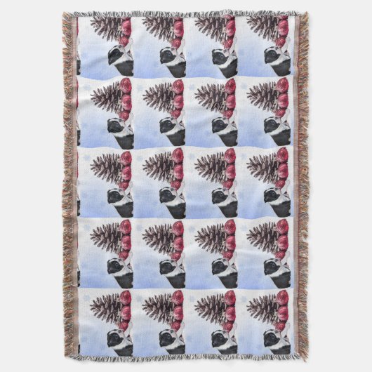 Kerstboston doodsbange deken (Voorkant Verticaal)