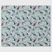 KerstBoston Terrier Cadeaupapier (Vlak)