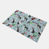 KerstBoston Terrier Deurmat (Schuin)