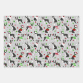 KerstBoston Terrier Inpakpapier Vel (Voorkant 3)