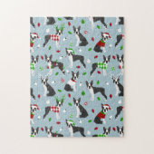 KerstBoston Terrier Legpuzzel (Verticaal)