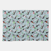 KerstBoston Terrier Theedoek (Horizontaal)