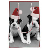 KerstBoston Terriers medium Gift Bag Cadeauzakje (Achterkant)