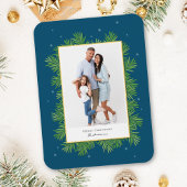 Kerstbotanicals groen Eenvoudige elegante foto Magneet